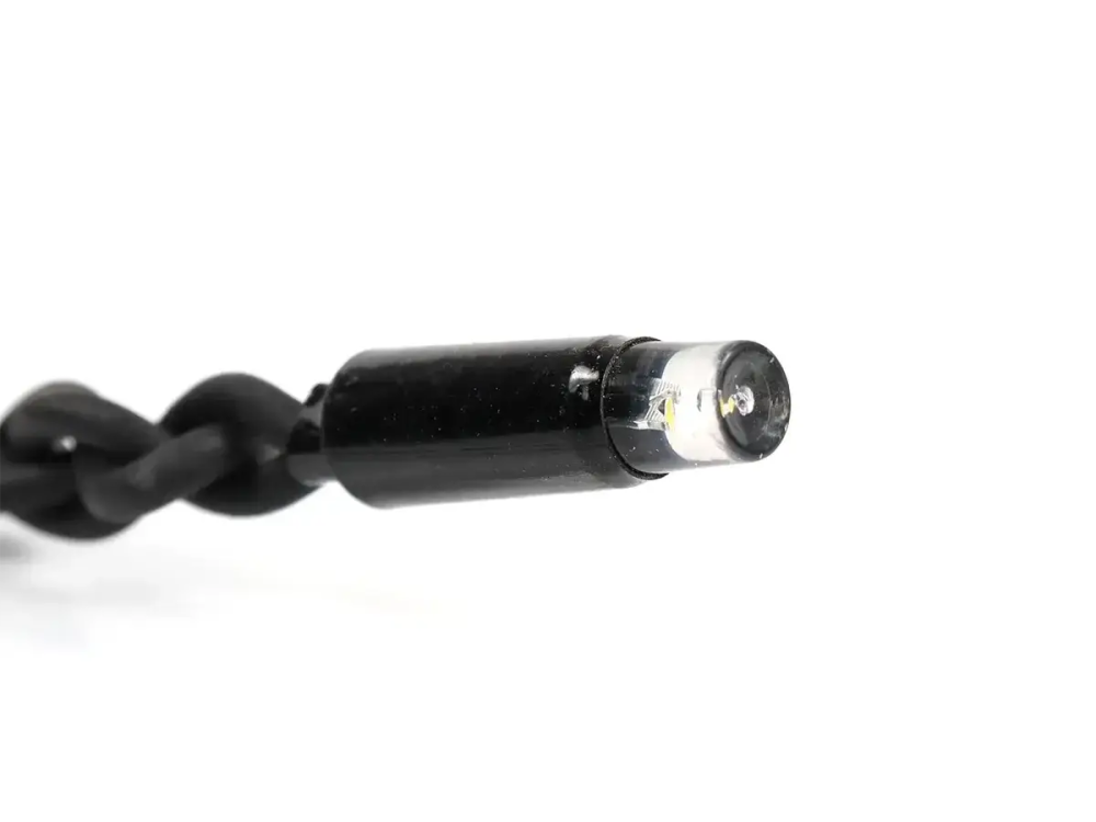 Гірлянда Дощ чорний провід 3,3мм з вилкою прозора циліндрична вулична лампа 200LED (теплий білий) 200-SHORT-CURTAIN-WW-2N Одеса - фото 3