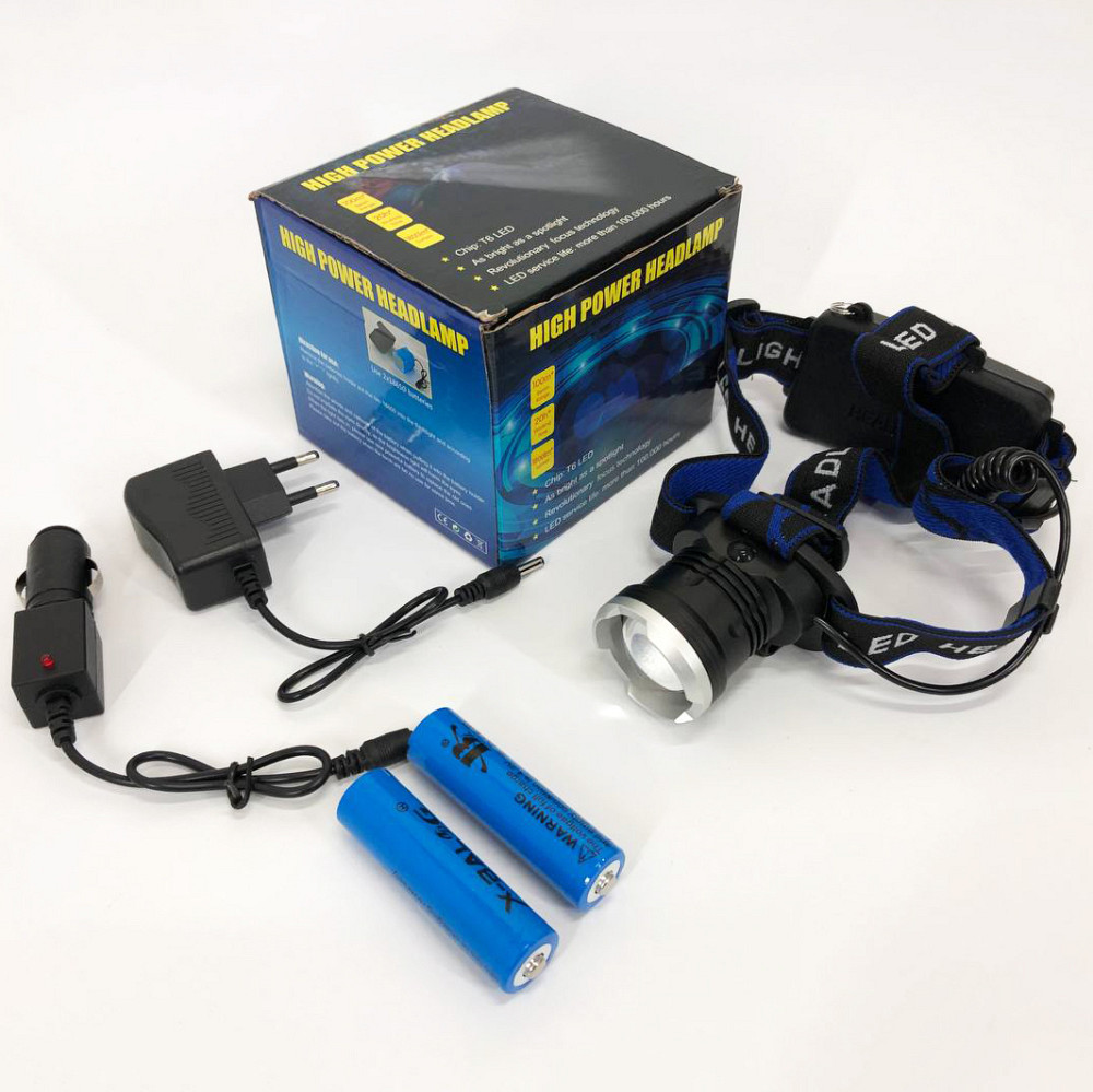 Налобний ліхтар для монтажних робіт Bailong, Ліхтар акумуляторний для риболовлі, Ліхтарик на лоб RH-75 Львів - фото 4