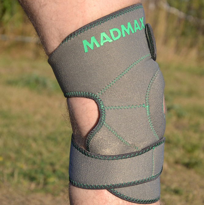 Наколінник MadMax MFA-295 Zahoprene Universal Knee Support Dark Grey/Green (1шт.) Київ - фото 8