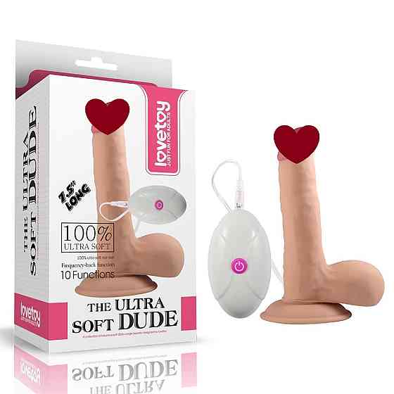 Вібратор на присосці 7.5 THE ULTRA SOFT DUDE VIBRATING Sex Aura Київ