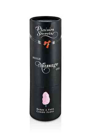 Массажное масло Plaisirs secrets Candy Floss (59 мл) с афродизиаками, съедобное, подарочная упаковка Sex Aura Киев