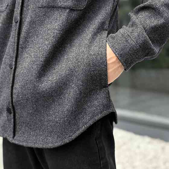 Сорочка-пальто для чоловіків Pobedov Mars. Сорочка демісезонна чоловіча темно-сіра Київ