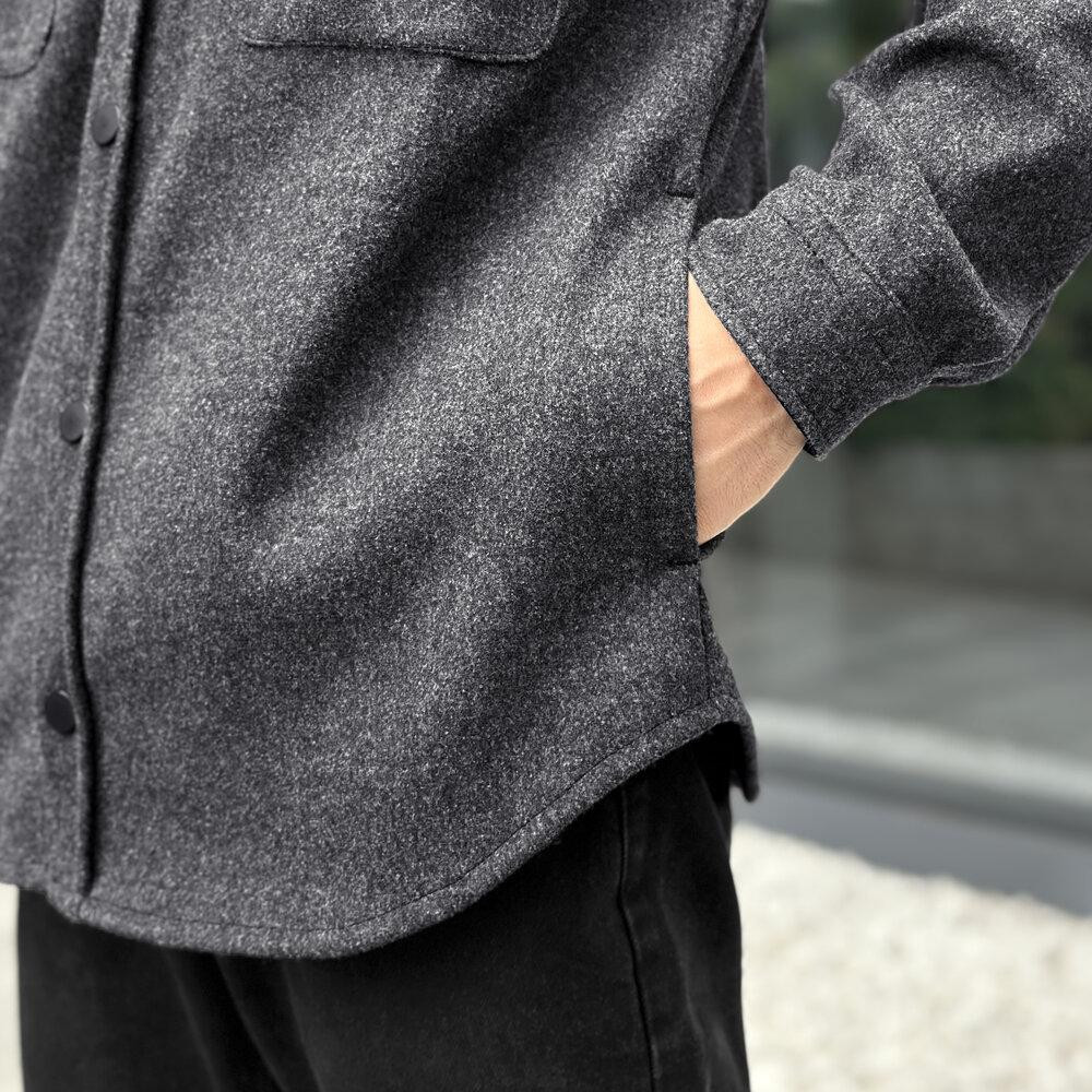 Сорочка-пальто для чоловіків Pobedov Mars. Сорочка демісезонна чоловіча темно-сіра Київ - фото 2