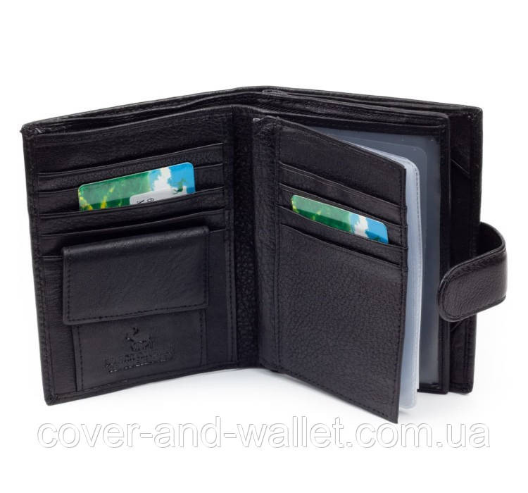 Чоловіче шкіряне портмоне з відділом для паспорта та документів Marco Coverna MC-2090-1 Київ - фото 8