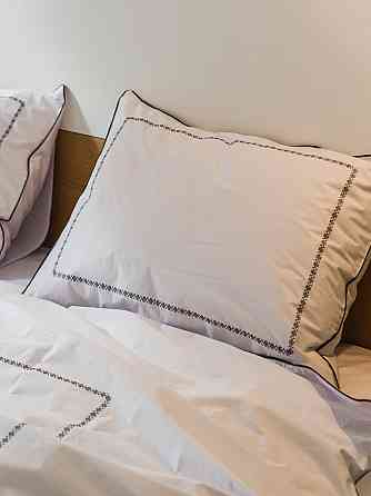 Ecotton Комплект постільної білизни Ecotton Євро з вишивкою та кантом український хрестик Graph Коломыя