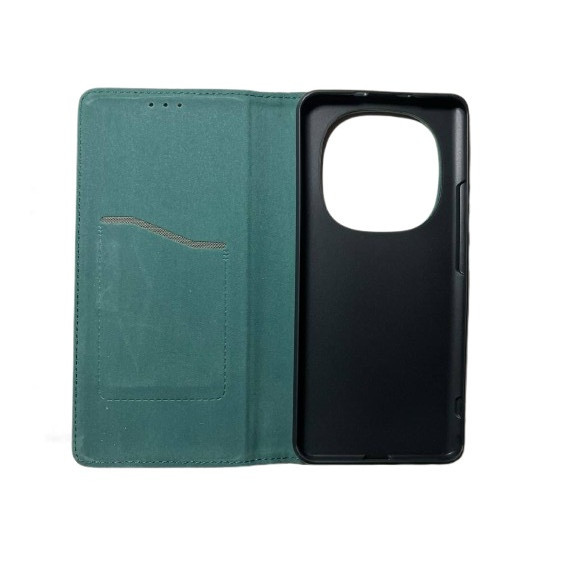 Чохол-книжка Xiaomi Redmi Note 15 4G 5G Шкіряний (зелений) Одеса - фото 3