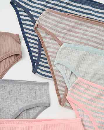 Набір жіночих трусиків-тижневик у рубчик упаковка 7 шт Nicoletta 713161 Київ