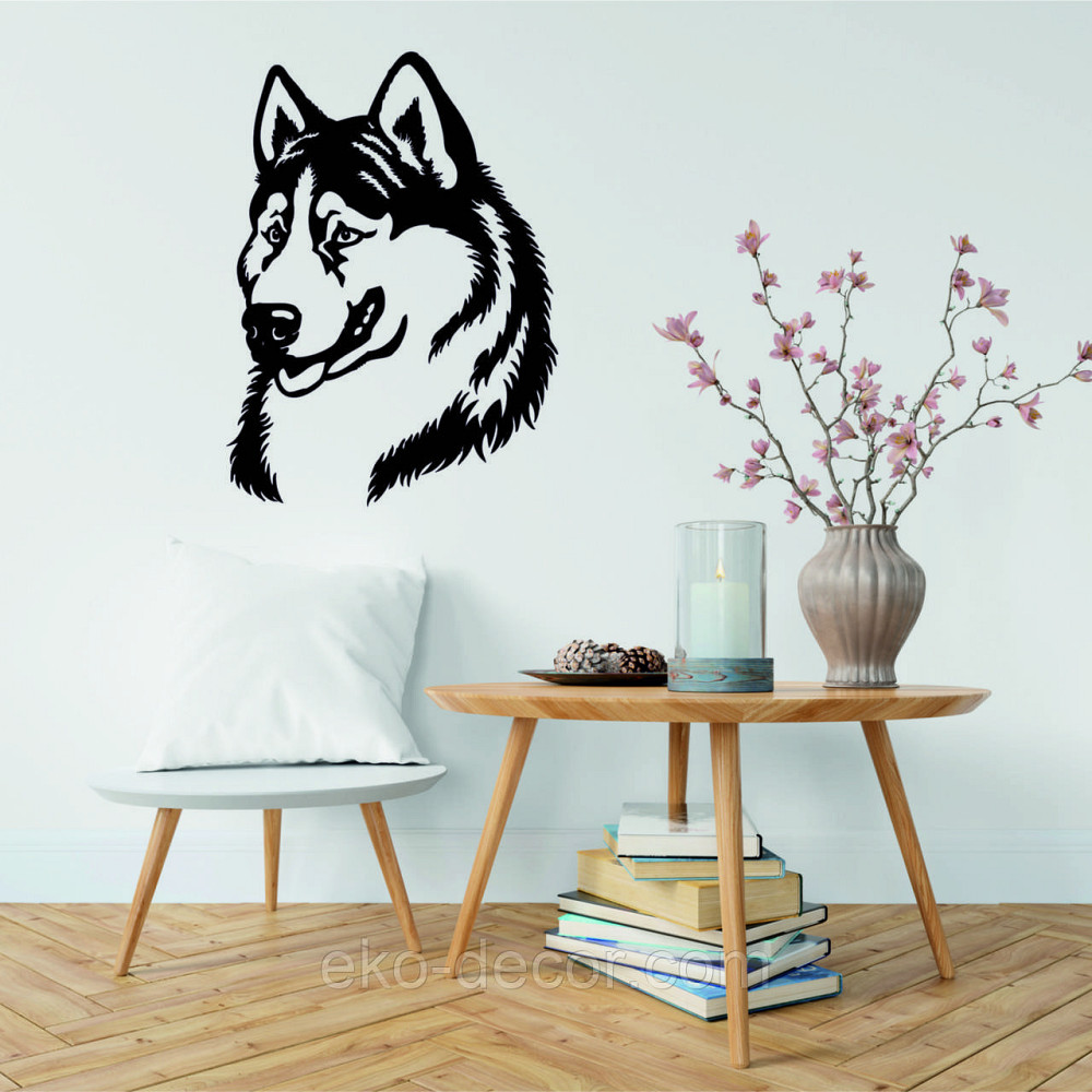 Декоративное настенное Панно «Хаски» , Декор на стену 70*51 см, Черный Киев - изображение 10