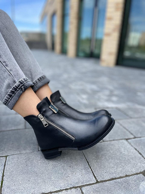 Без бренда Черевики жіночі D and V чорні натуральна шкіра зимові высота 11 см размеры 36 37 39 Коломия - фото 6