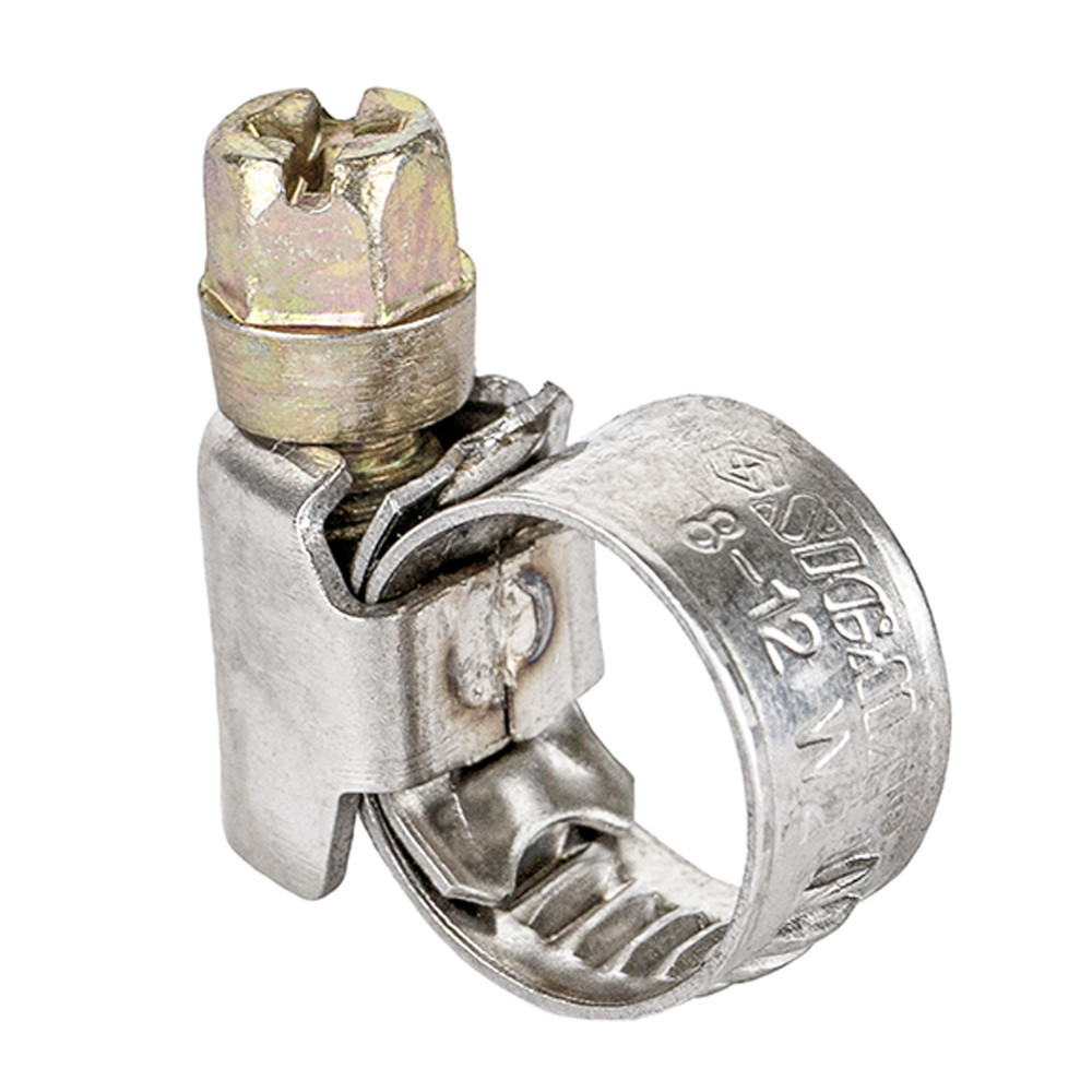 Хомут черв'ячний неіржавкий 9 мм D8-12мм 25шт SIGMA (2510001) Київ - фото 4