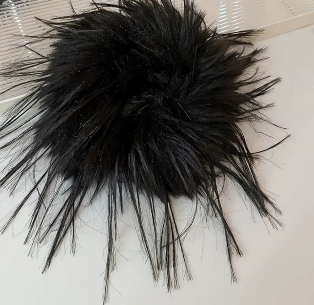 Гумка для волосся пухнаста Чорний Смела - изображение 4