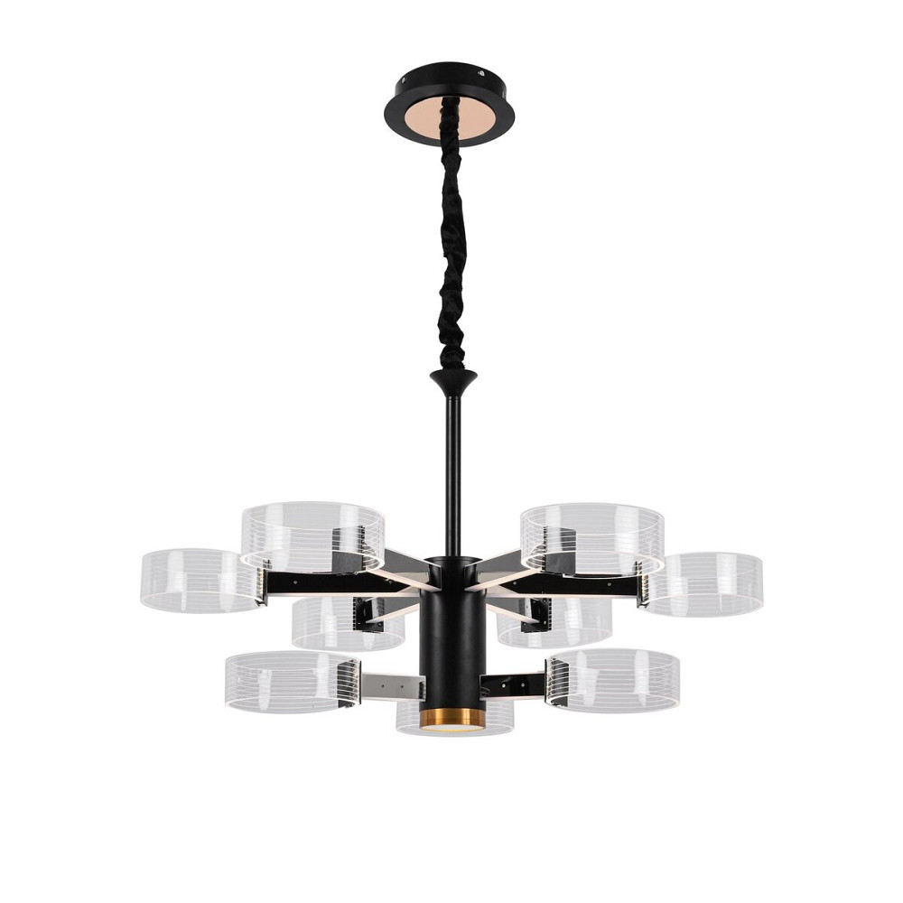 Люстра світлодіодна акрілова Sirius N 3705-6+3 BLACK+GD 98W Коломия - фото 4