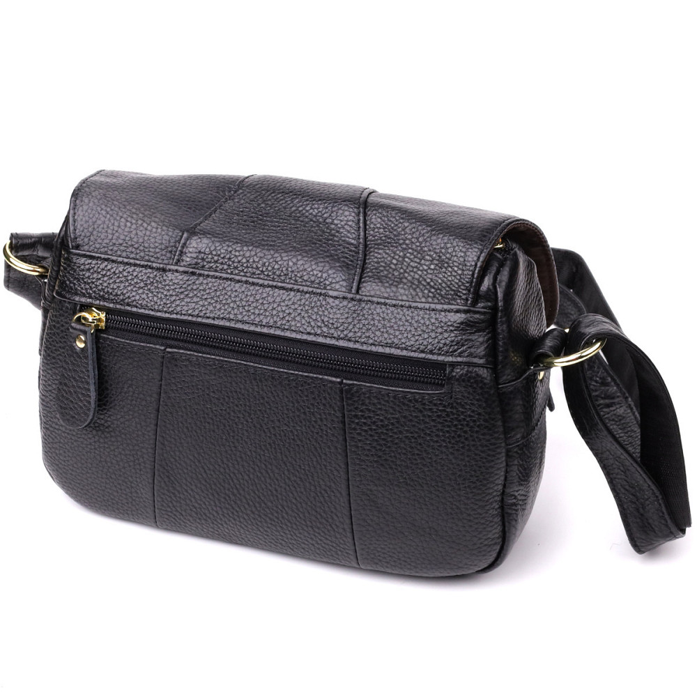 Качественная сумка из натуральной кожи для стильных женщин Vintage 22972 Черный Киев - изображение 2