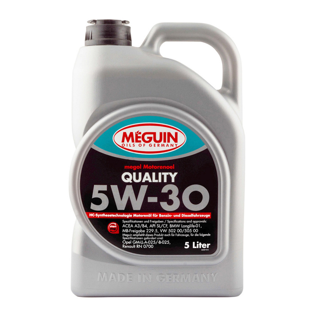 MEGUIN Quality SAE 5W-30 5 л — синтетична моторна олива для бензинових і дизельних двигунів, BMW, VW, Mercedes, Opel, Renault | 65 Ковель - фото 1