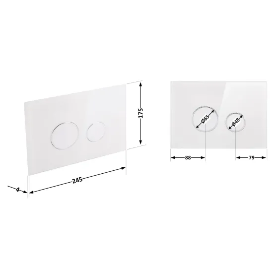 Панель змиву для унітаза Qtap Nest QT0111V1164GW Київ
