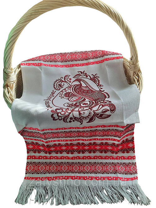 Рушник великодні вишитий червоний Київ - фото 8