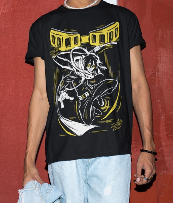 Футболка для хлопчика з аніме принтом Моя геройська академія оверсайз (зріст від 165 до 180) Чорний AnimeJ0858m Дніпро - фото 3