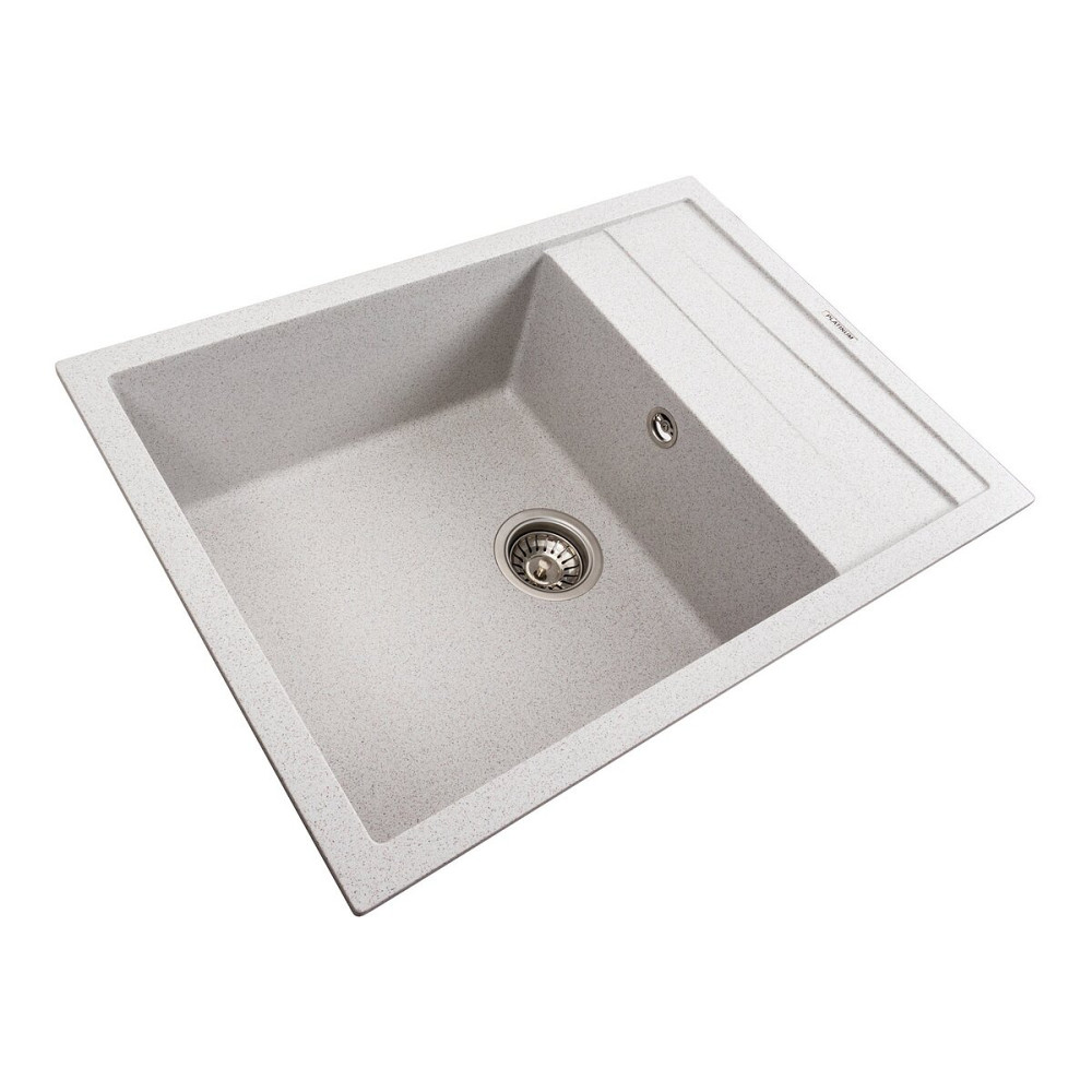 PLATINUM Кухонна мийка гранітна матова 7050 CASCADA Platinum Топаз Киев - изображение 3