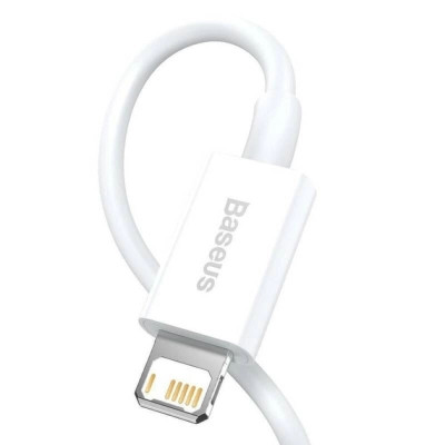 Дата кабель USB 2.0 AM to Lightning 2.0m Superior Fast Charging 2.4A white Baseus (CALYS-C02) Вінниця - фото 2