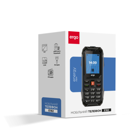 Мобільний телефон ERGO E182 Dual Sim Black (7216418) Київ