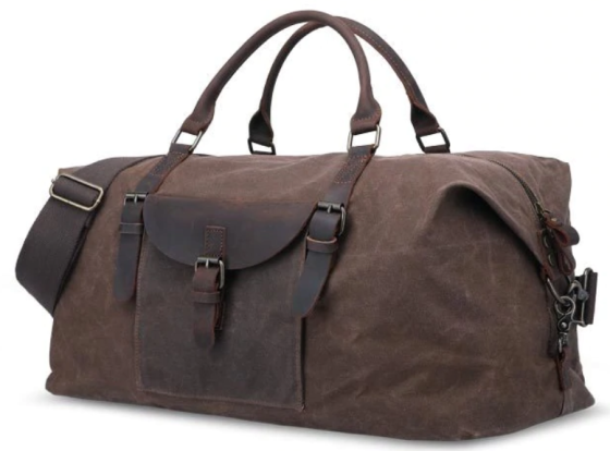 Дорожная сумка текстильная Vintage 20058 Коричневая Киев