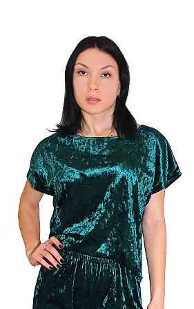 Велюровая пижама шорты и футболка Пудровый S/М Харьков