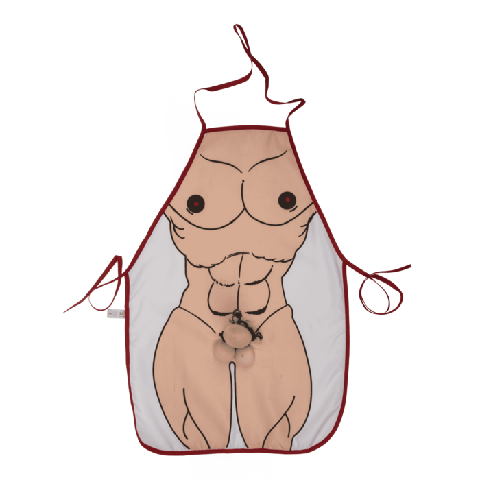 Кухонний фартух з плюшевим пенісом Sexy Apron Male Body With Plush Penis Sex Aura Київ - фото 4