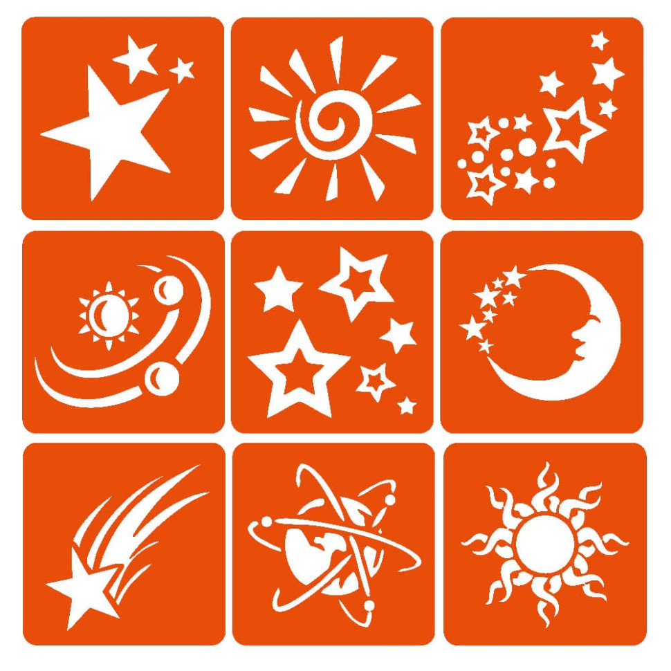 Набір хни з трафаретами для біо-тату №11 henna-set-11, 9 трафаретів Вінниця - фото 3