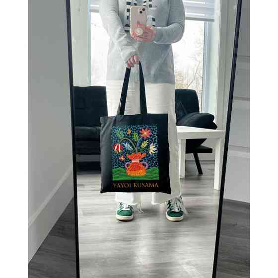 Екошопер BookOpt BK4084 YAYOI KUSAMA Квіти, чорний Киев