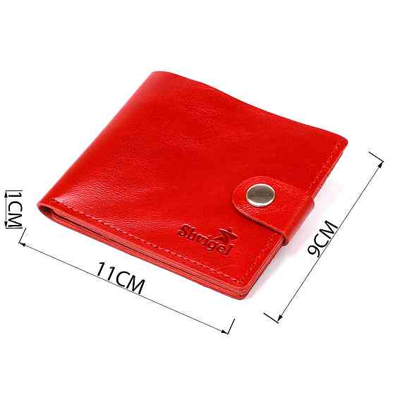 Женское небольшое кожаное портмоне Shvigel 16461 Красный Киев