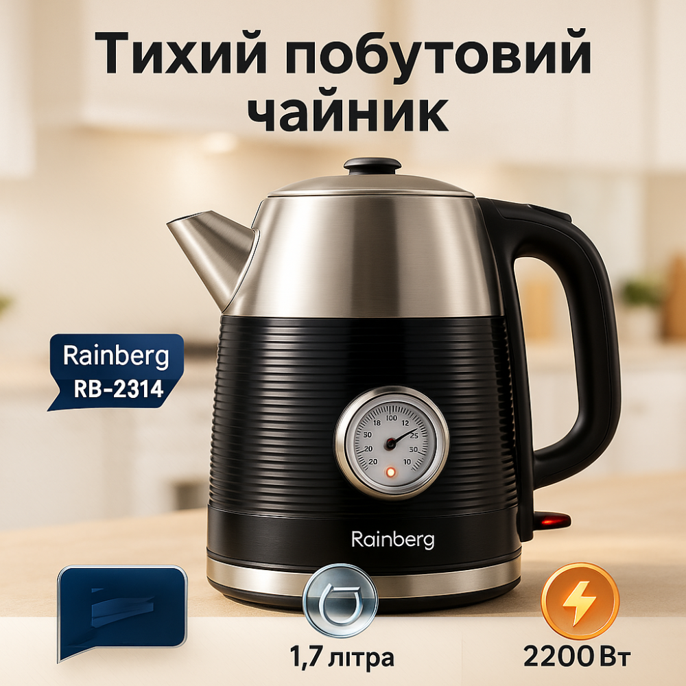 Электрический чайник с индикатором работы, Красивый электрочайник, Тихий электрический чайник GD-39 Львов - изображение 8