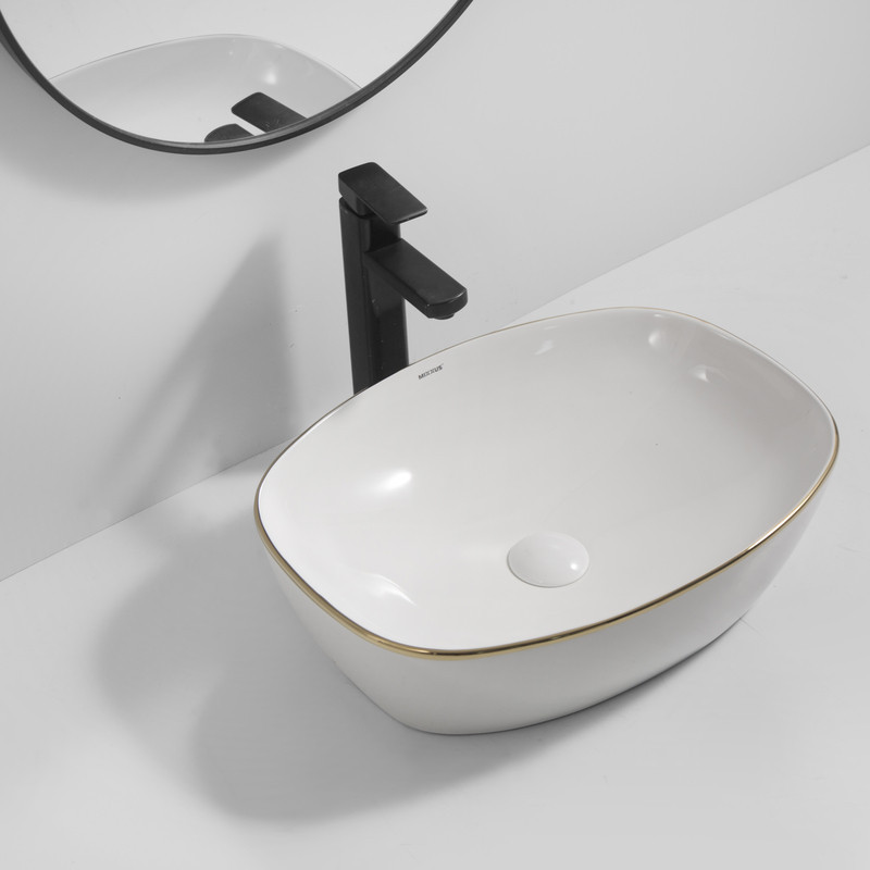 Раковина накладна Mixxus Premium DIVERSE-0109 EDGE GOLD 500х380х140mm   ( MP6548 ) 29994 Харків - фото 3