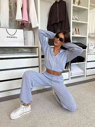 Женский прогулочный костюм двойка: зип худи и штаны двунитка Меланж, 42/44 Одесса