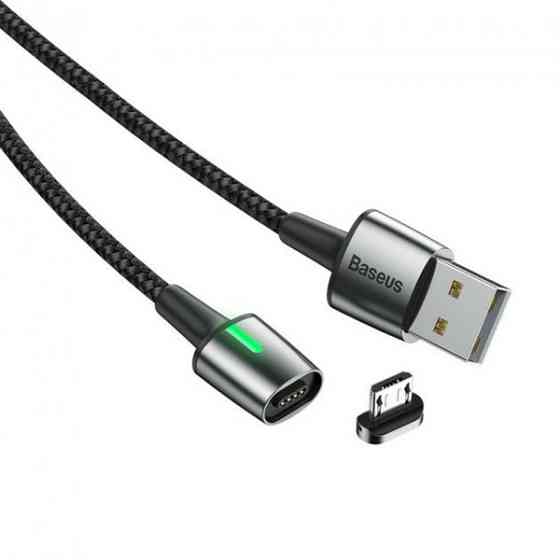 Магнітний кабель з наконечником Baseus Micro-USB CAMXC-E для заряджання та передавання даних (Чорний, 1м) Николаев