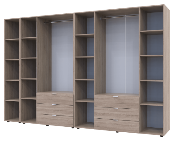 Комплект шаф для одягу Doros Гелар (3 шт.) 309,4х49,5х203,4 см Дуб сонома (DRS-011164) Львів