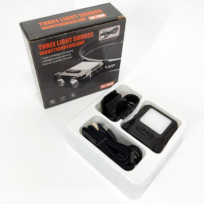 Ліхтар акумуляторний для риболовлі SH-T808-2XPE-20SMD-white/red, Потужний ліхтар VA-821 для риболовлі Київ - фото 4