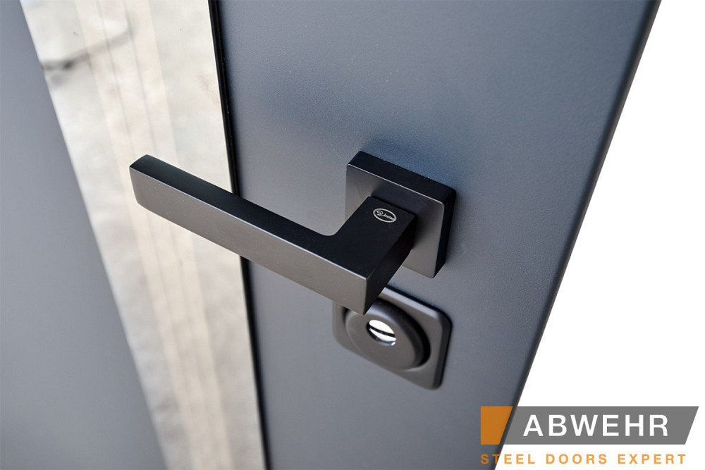 Двері вуличні, модель 506 Nordi Glass RAL 7021Т зі склопакетом 860 Київ - фото 7