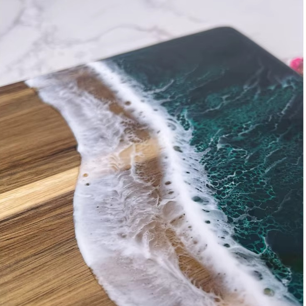 Разделочная доска для кухни бамбуковая,кухонная досточка для разделки из бамбука с узором морской волны 36 х 25 см Каменец-Подольский - изображение 9