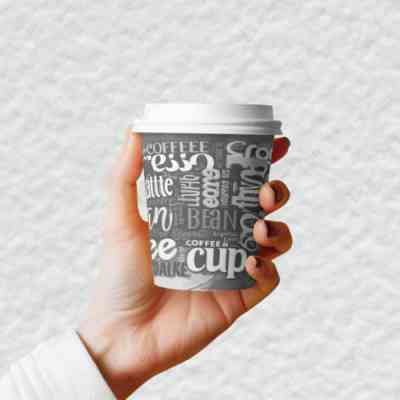 Стаканы одноразовые Romus Drink time бумажные 180 мл 50 шт. Черный кофе (R180507712) Винница
