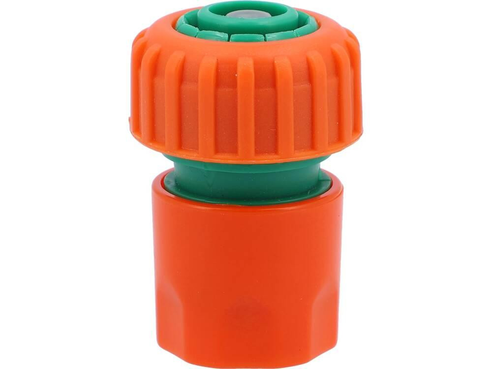 Швидкоз'єднувач Внутрішній пластиковий для поливу на шланг 3/4" з клапаном "Flo" Київ - фото 1