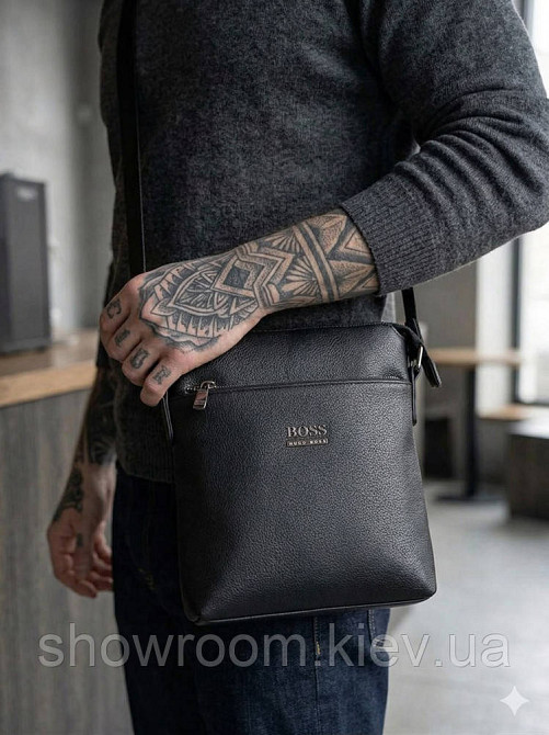 Чоловіча брендова сумка Boss на плече (1641) Київ - фото 1