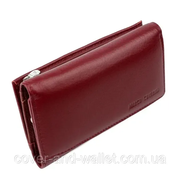 Бордовий жіночий гаманець середнього розміру на магнітах Marco Coverna MC 1418 Київ - фото 2