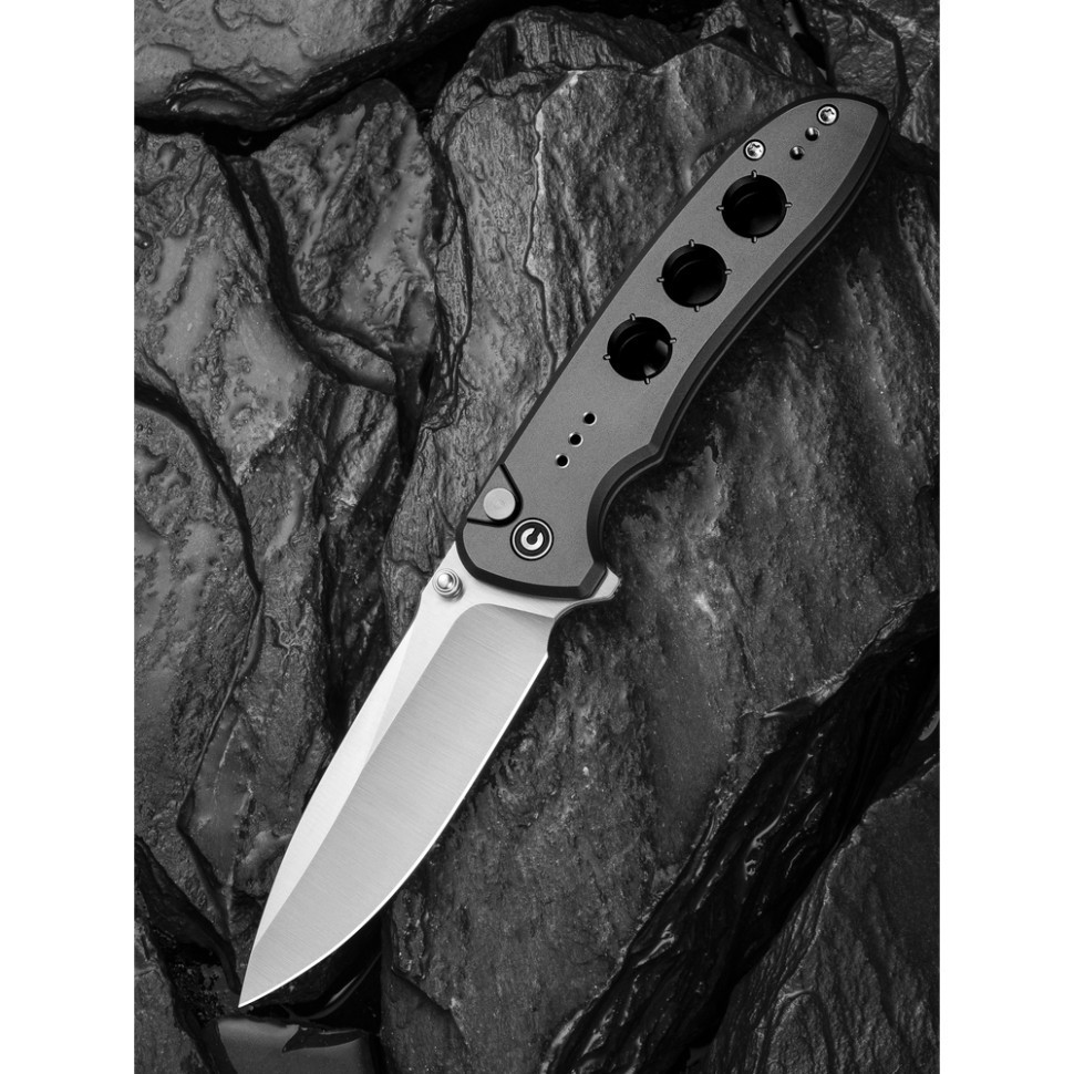 Нож складной туристический Civvi Hyperpulse, (8.9 см) 14C28N / Aluminum серый Киев - изображение 10