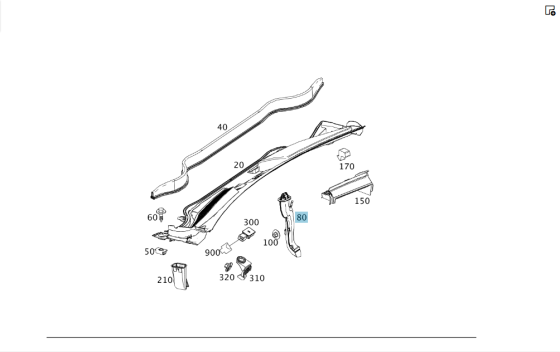 Mercedes-Benz  A2468320090 Стічна труба під жабо лобового скла у центрі CLA Shooting Brake X117 CLA C117 GLA X156 A-class W176 Одеса