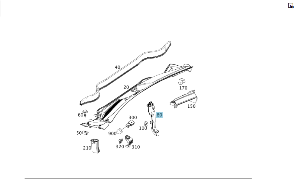 Mercedes-Benz  A2468320090 Стічна труба під жабо лобового скла у центрі CLA Shooting Brake X117 CLA C117 GLA X156 A-class W176 Одеса - фото 3