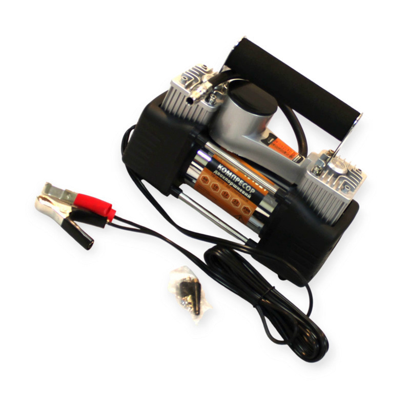 Компрессор 2 цилин 264w/10атм/60л/5м шланг спирал с ман/клемы/сумка Мукачево - изображение 5