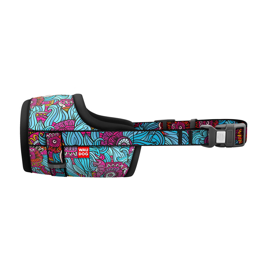 Намордник для собак WAUDOG Nylon, малюнок "Літо", пластиковий фастекс, розмір №4, О 35-43 см Коломия - фото 1