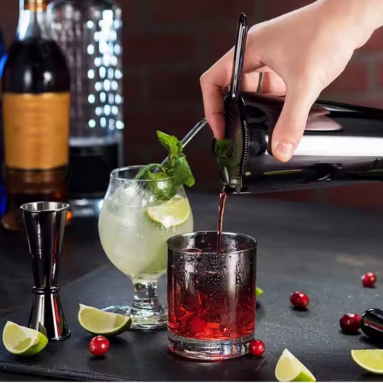 Комплект бармена для приготовления коктейлей шейкер,джиггер,стрейнер.Подарочный набор для бармена 3в1 Каменец-Подольский