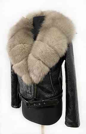 Куртка косуха женская с натуральным мехом песца под Соболь р 44 Харьков