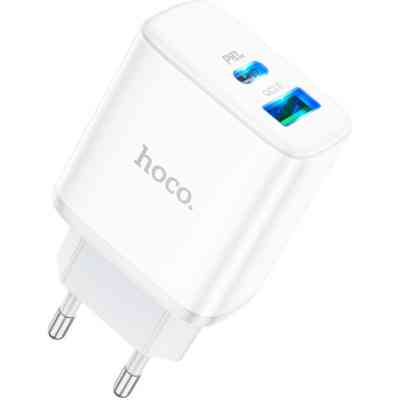 Зарядний пристрій HOCO C105A Stage 1xUSB-C PD20W + 1xUSB QC3.0 + cable USB-C to USB-C White (6931474782922) Вінниця